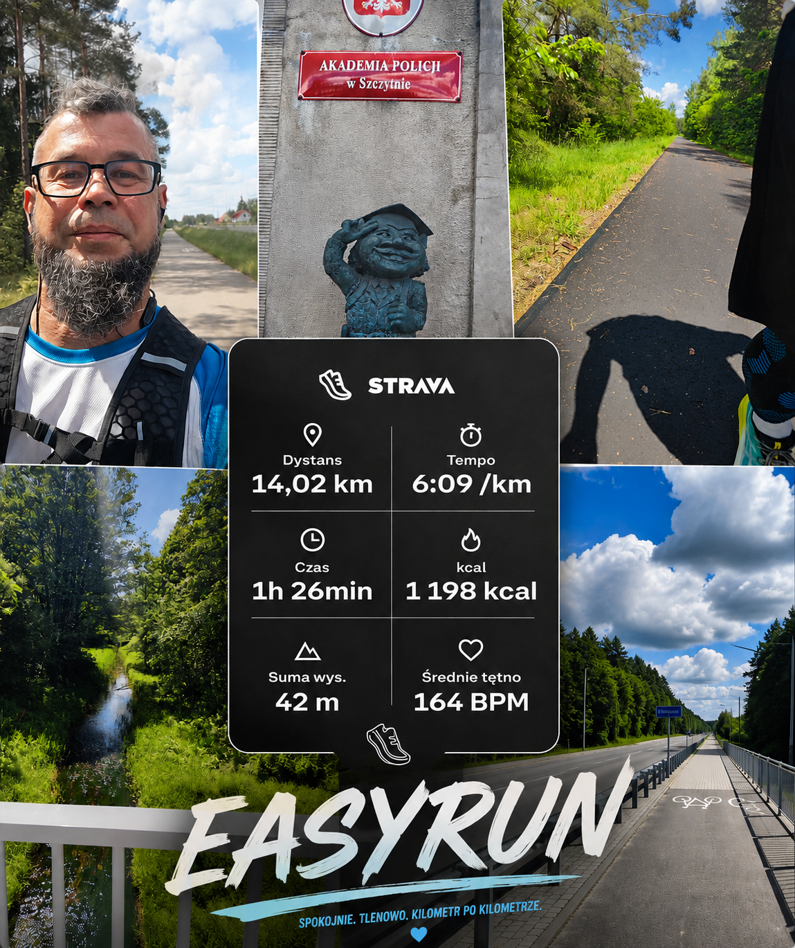 Bieganie Szczytno – upał wygrał z planem, ale nie z treningiem 14 km