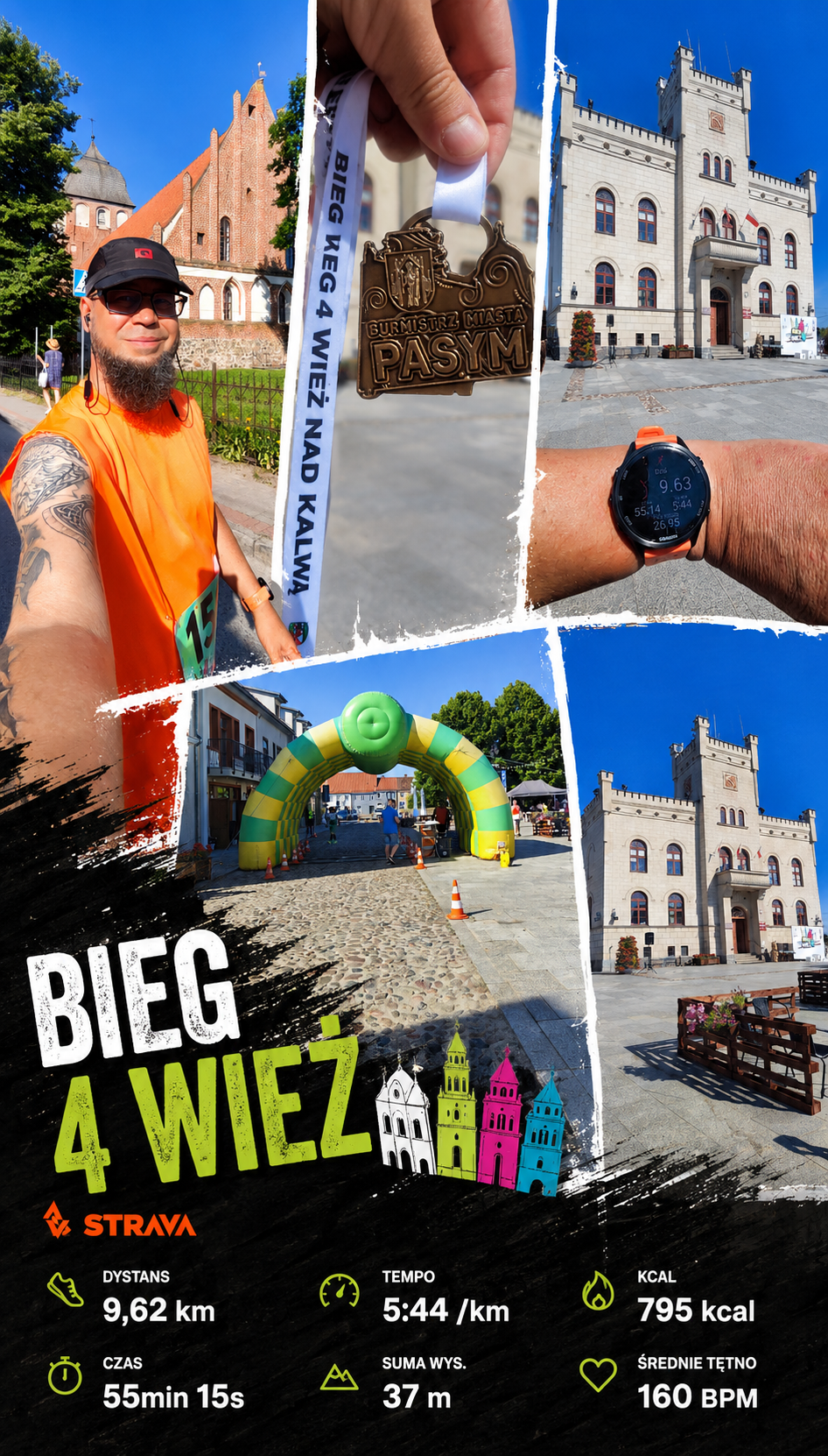 Bieg Czterech Wież 2026 – 10 km w Pasymiu. Walka z upałem i kolejny cenny trening startowy