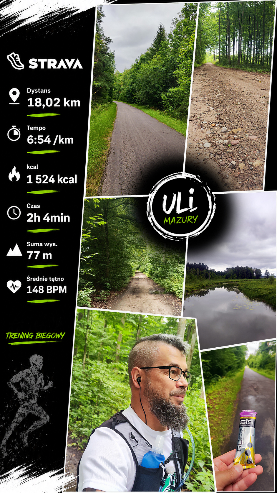 Test przed Bison Ultra Trail – 18 km z nową kamizelką Kiprun i strategią żywieniową